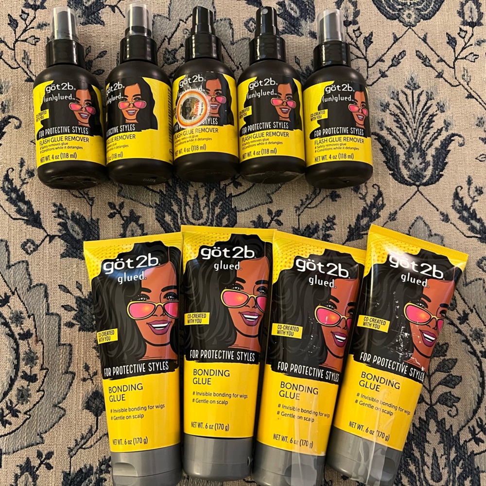 got2b Bonding glue6 Fl oz ea Set of 4 & Flash Glue Remover 4 Fl oz ea Set of 5